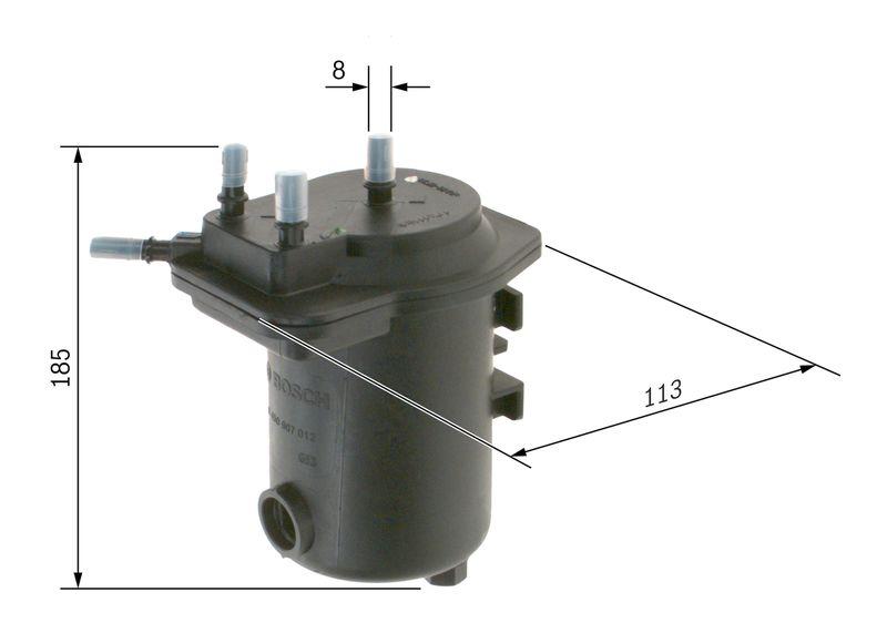 Filtre à carburant BOSCH 0 450 907 012
