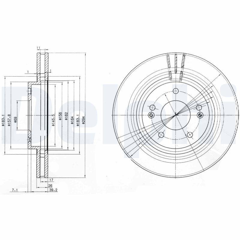 Disque de frein DELPHI BG3860