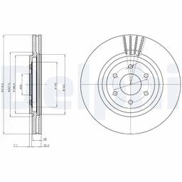 Disque de frein DELPHI BG4176C