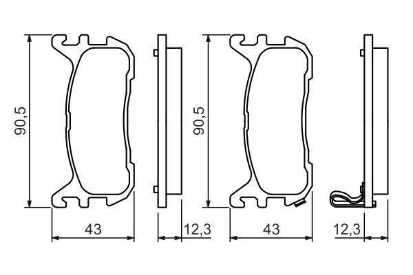 Kit de plaquettes de frein, frein à disque BOSCH 0 986 494 482