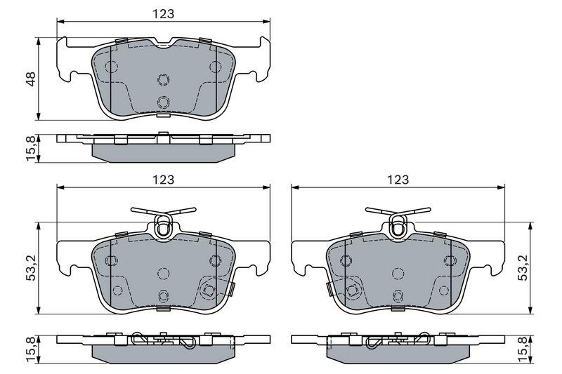 Kit de plaquettes de frein, frein à disque BOSCH 0 986 494 839