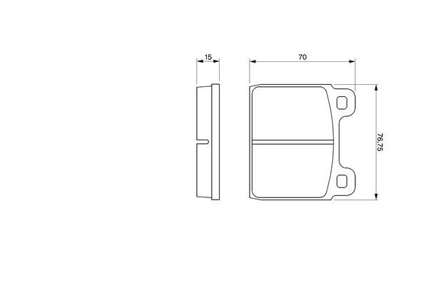 Kit de plaquettes de frein, frein à disque BOSCH 0986460113