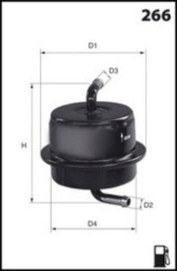 Filtre à carburant MECAFILTER ELE6038