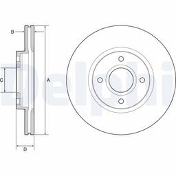 Disque de frein DELPHI BG4569C