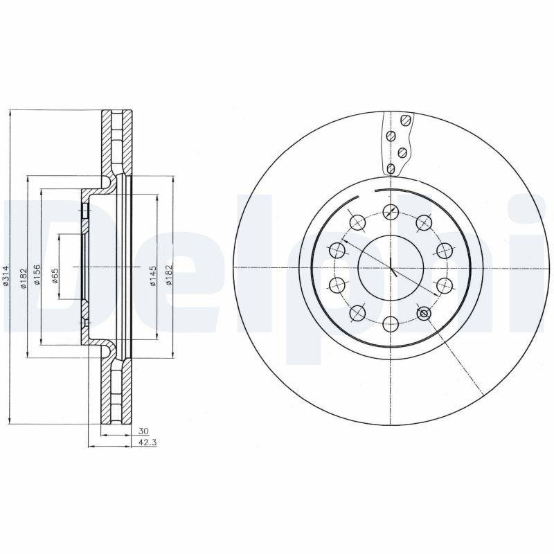 Disque de frein DELPHI BG4330C
