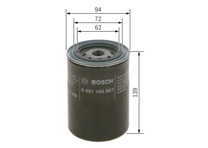 Filtre à huile BOSCH 0 451 104 067