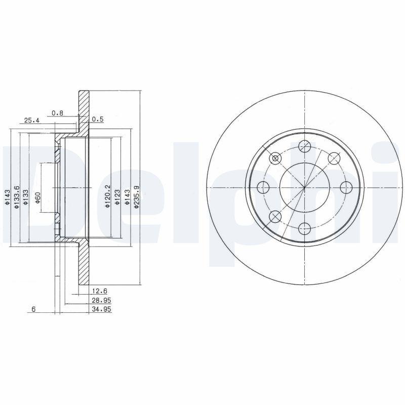 Disque de frein DELPHI BG2148
