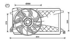 Ventilateur, refroidissement du moteur AVA QUALITY COOLING FD7563