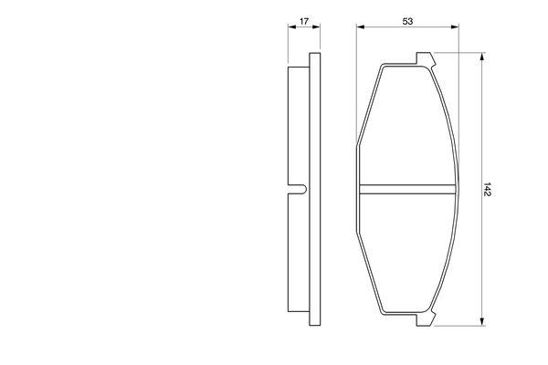 Kit de plaquettes de frein, frein à disque BOSCH 0986468630