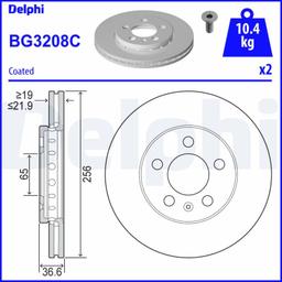 Disque de frein DELPHI BG3208C