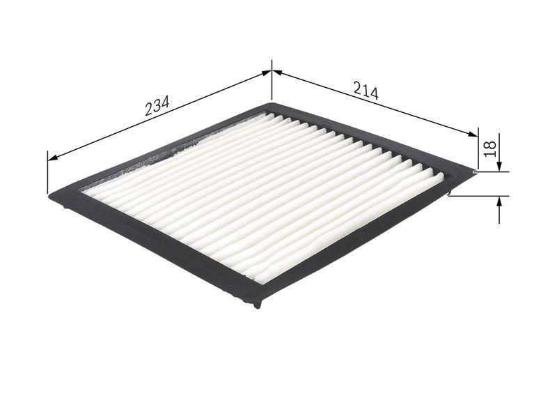Filtre, air de l'habitacle BOSCH 1987432263