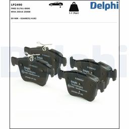 Kit de plaquettes de frein, frein à disque DELPHI LP2490