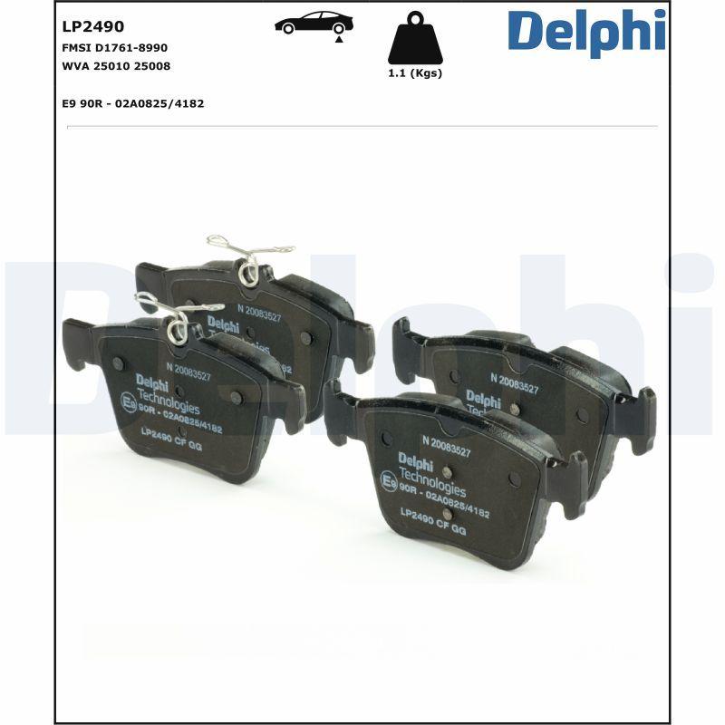 Kit de plaquettes de frein, frein à disque DELPHI LP2490