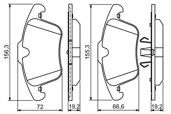 Kit de plaquettes de frein, frein à disque BOSCH 0 986 494 209