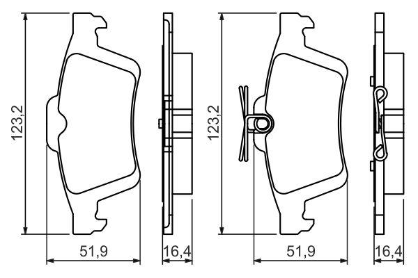 Kit de plaquettes de frein, frein à disque BOSCH 0 986 494 528