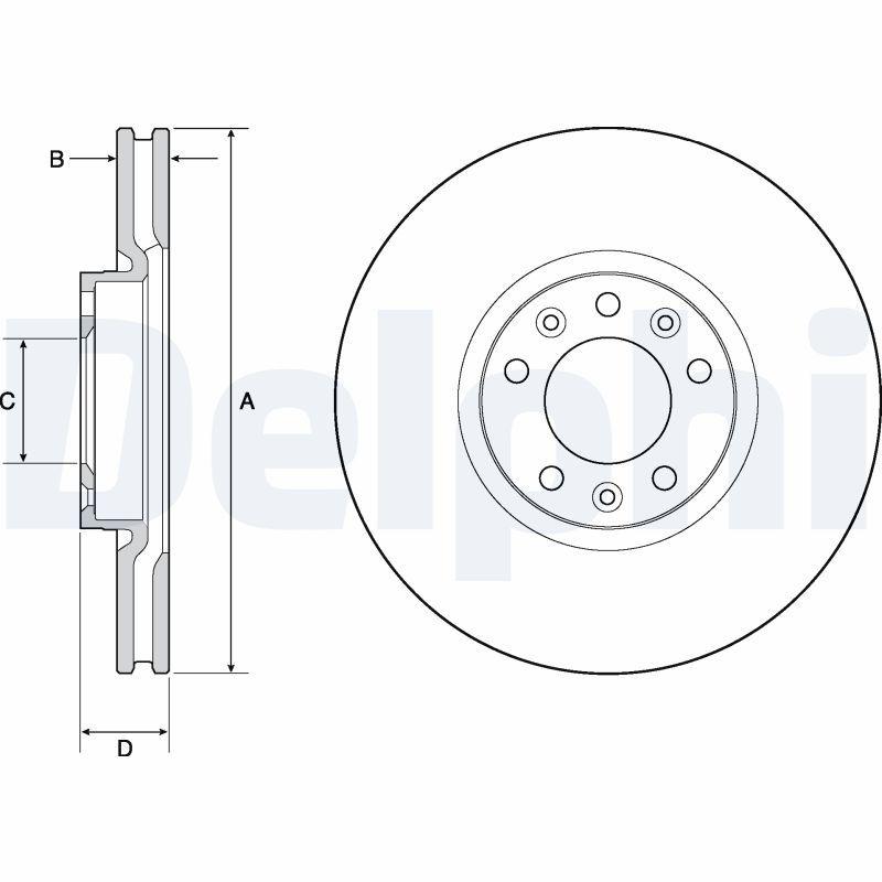 Disque de frein DELPHI BG4696C