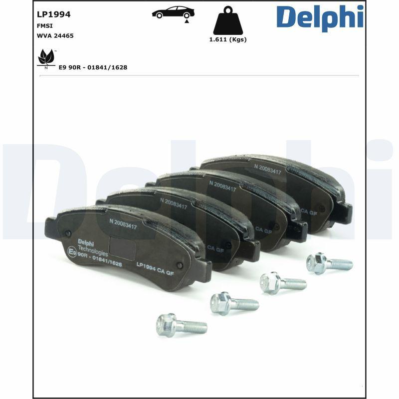Kit de plaquettes de frein, frein à disque DELPHI LP1994