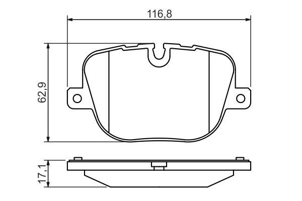 Kit de plaquettes de frein, frein à disque BOSCH 0 986 494 409