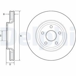 Disque de frein DELPHI BG9121C