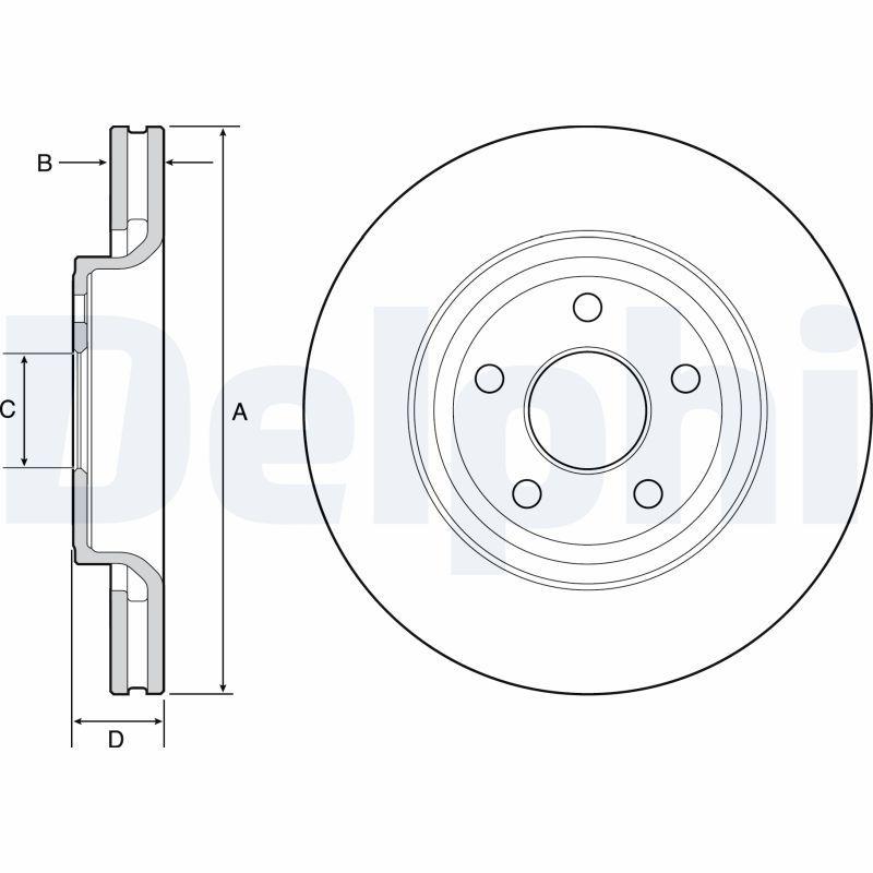 Disque de frein DELPHI BG9121C