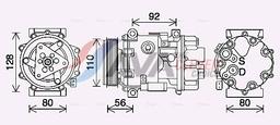 Compresseur, climatisation AVA QUALITY COOLING PEK415