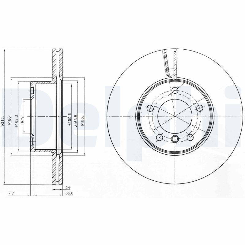 Disque de frein DELPHI BG4172C