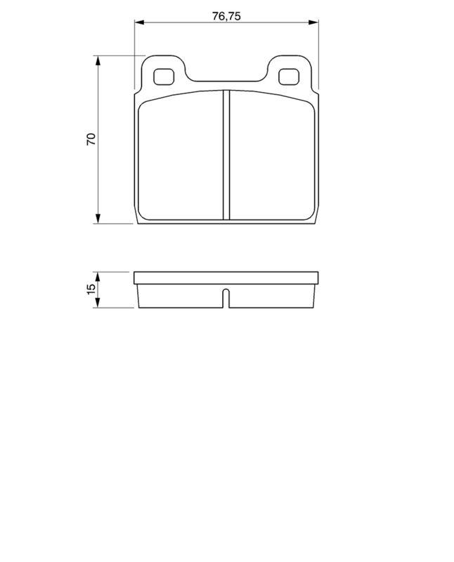 Kit de plaquettes de frein, frein à disque BOSCH 0986460113