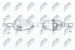 Arbre de transmission NTY NPW-RE-154