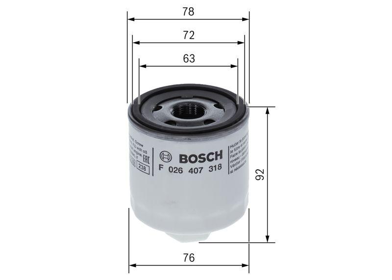 Filtre à huile BOSCH F026407318