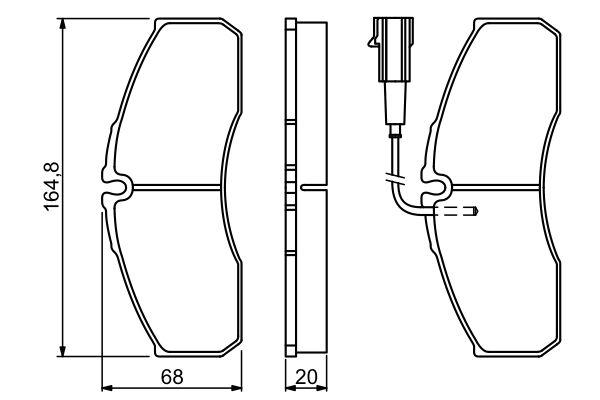 Kit de plaquettes de frein, frein à disque BOSCH 0 986 494 278