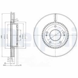 Disque de frein DELPHI BG3861C