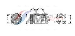 Compresseur, climatisation AVA QUALITY COOLING VNAK050