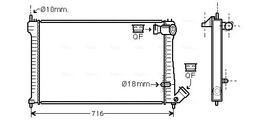 Radiateur, refroidissement du moteur AVA QUALITY COOLING CNA2102