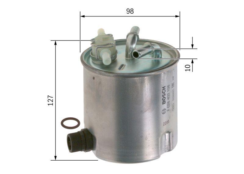 Filtre à carburant BOSCH F 026 402 108