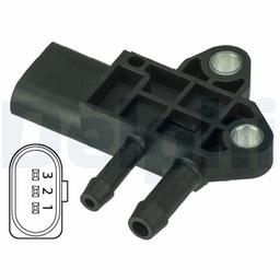 Capteur, pression des gaz échappement DELPHI DPS00002