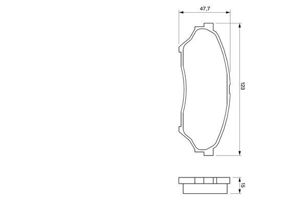 Kit de plaquettes de frein, frein à disque BOSCH 0 986 424 713