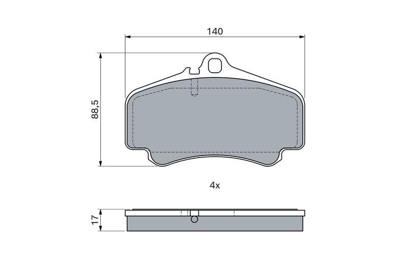 Kit de plaquettes de frein, frein à disque BOSCH 0 986 494 710