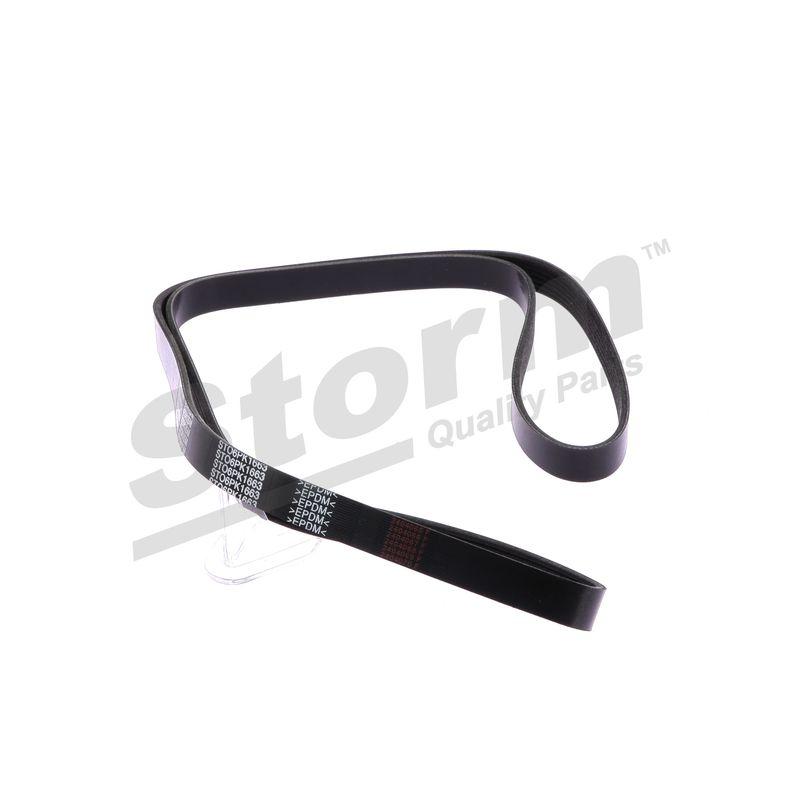 Courroie trapézoïdale à nervures STORM QUALITY PARTS STO6PK1663