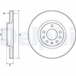 Disque de frein DELPHI BG3770C