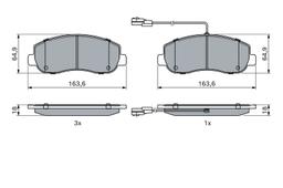 Kit de plaquettes de frein, frein à disque BOSCH 0 986 494 894