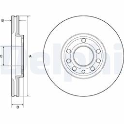 Disque de frein DELPHI BG3713C