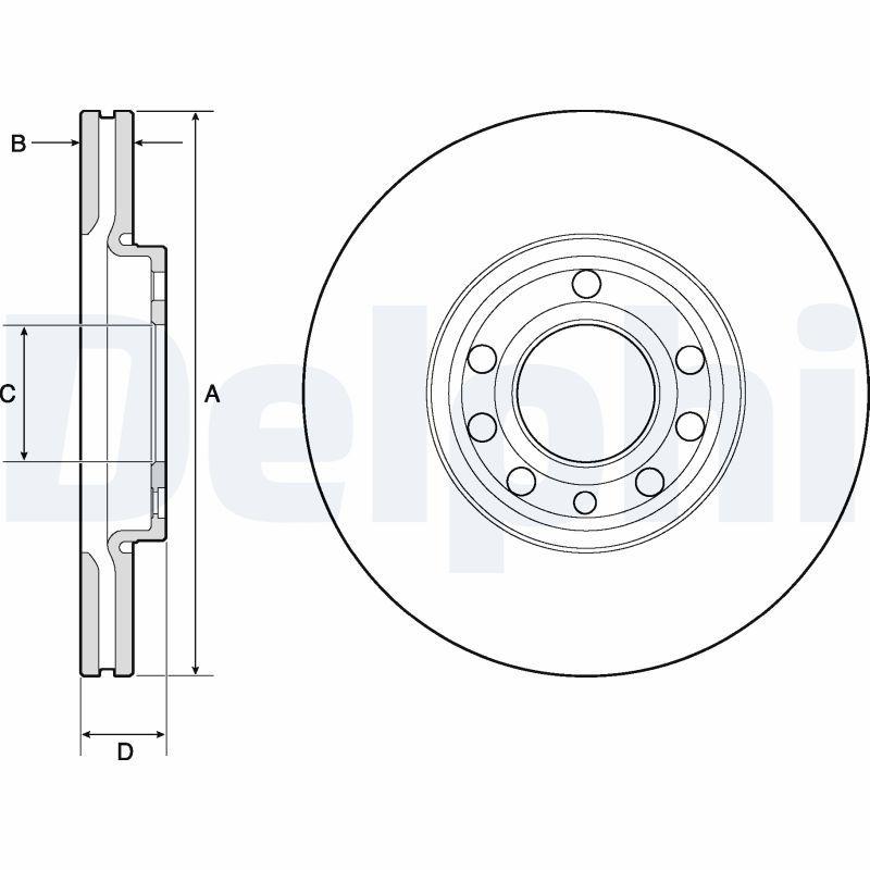 Disque de frein DELPHI BG3713C