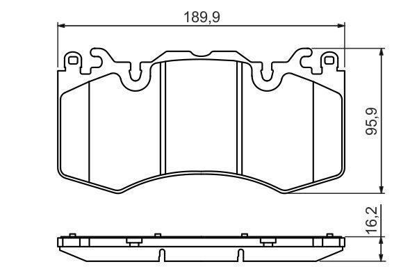 Kit de plaquettes de frein, frein à disque BOSCH 0 986 494 440