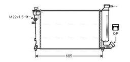 Radiateur, refroidissement du moteur AVA QUALITY COOLING PEA2137