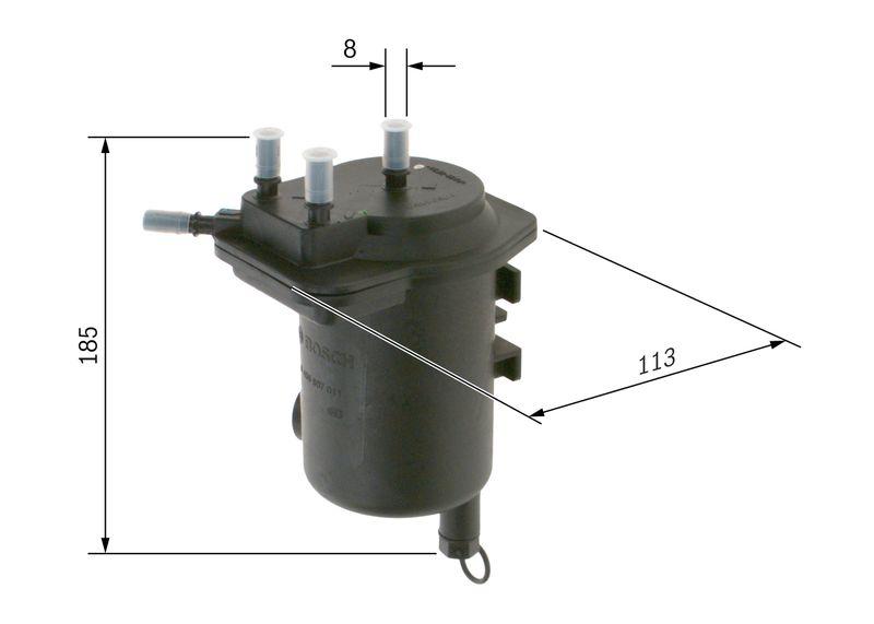 Filtre à carburant BOSCH 0 450 907 011