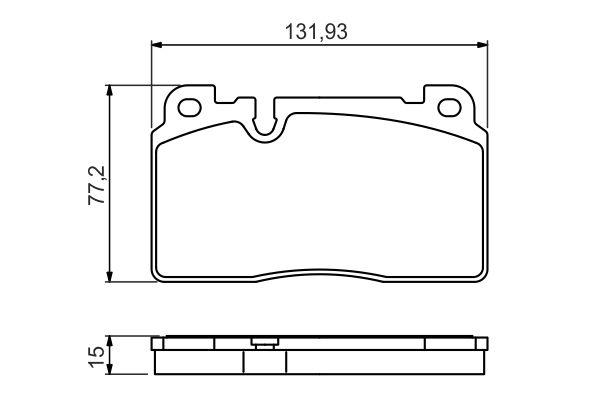 Kit de plaquettes de frein, frein à disque BOSCH 0 986 494 702