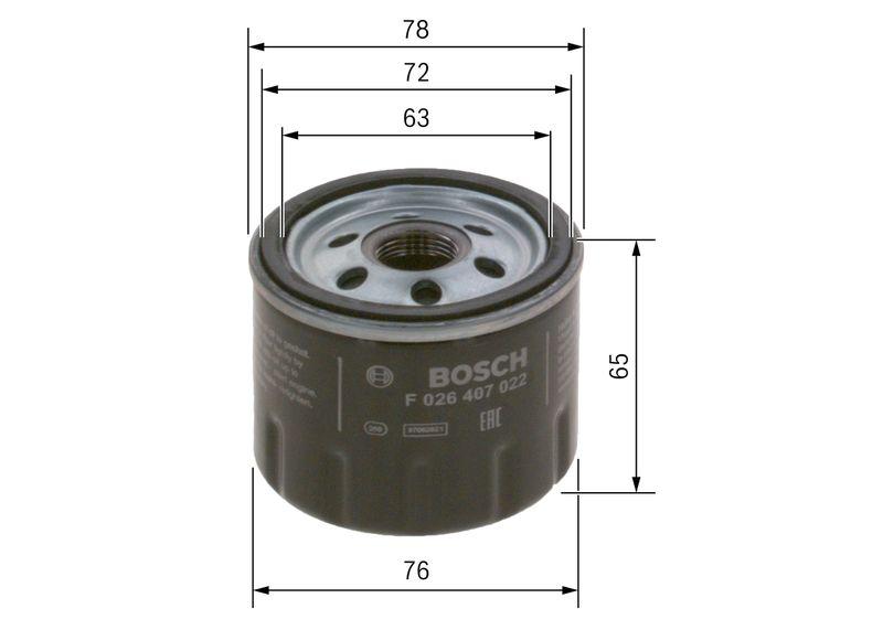 Filtre à huile BOSCH F 026 407 022