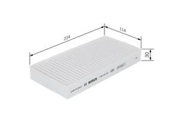 Filtre, air de l'habitacle BOSCH 1987432184