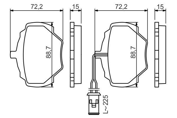 Kit de plaquettes de frein, frein à disque BOSCH 0 986 424 267