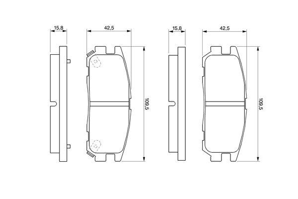 Kit de plaquettes de frein, frein à disque BOSCH 0 986 424 367